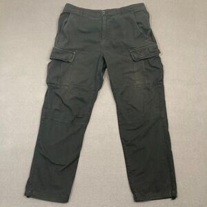 October's Very Own Cargo Pants Mens 34X29 Black Utility Streetwear Pockets OVO